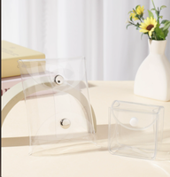 Sacs transparents thermosoudés en PVC fabriqués en usine, mini pochettes pour jouets blind box, étuis pour écouteurs, porte-clés tissés à suspendre à la poussette