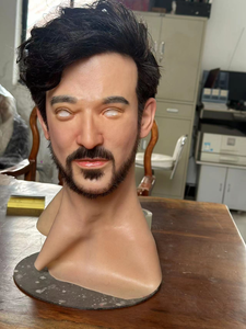 Masques masculins en silicone réalistes avec cheveux et barbe froissée, directement de l'usine, <span class=keywords><strong>pour</strong></span> acteurs, cosplayers et travestis - Product Image 2