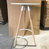 Table à manger moderne, portable, ronde, sur une seule jambe, esthétique, avec plateau en bois, 4 places, meubles de salle à manger