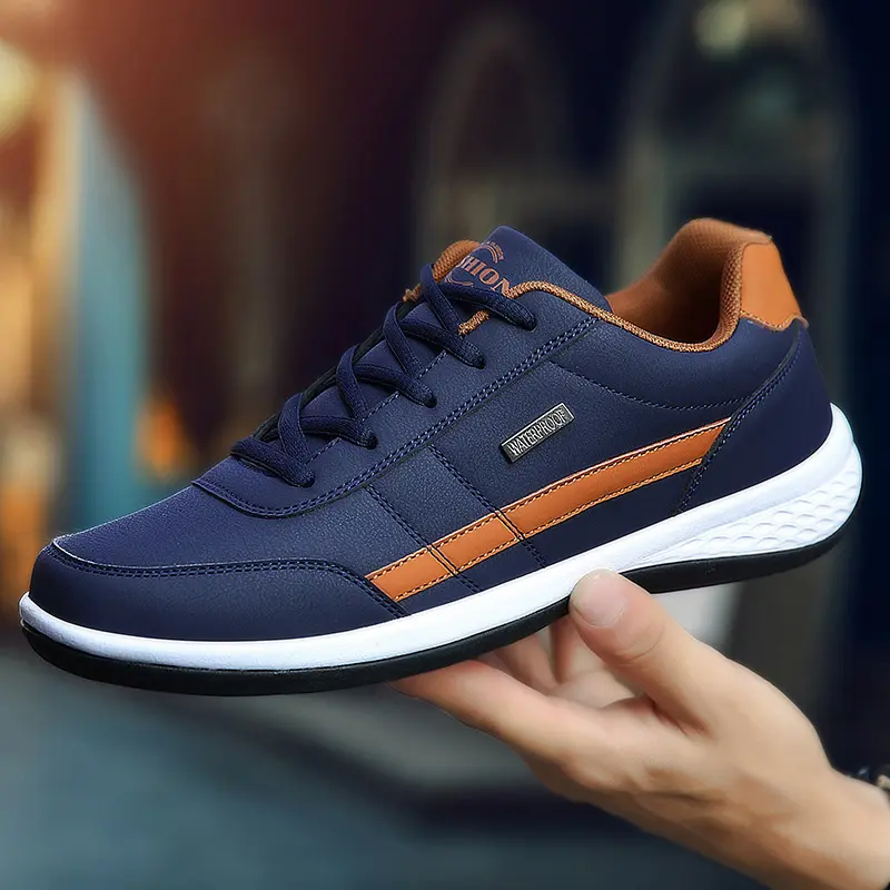 Plus Size Large Size Leather Shoes Men Light-weight Casual Sports Sneaker Shoes Size 48 Running Shoes For Men