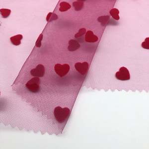 화려한 100% 나일론 부드러운 몰려 드는 하트 메쉬 어린이 투투 원피스 크리스마스 장식을위한 몰려 드는 하트와 함께 몰려 드는 얇은 명주 그물 - Product Image 3