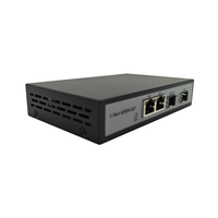OLT GPON FTTH Ringkas 1 Port 10G SFP+ Terminal Jalur Optik Uplink Kecepatan Tinggi Peralatan Jaringan Fiber Plug & Play