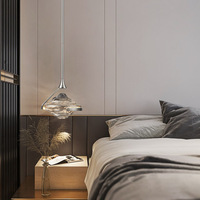 Suspension design en verre, style nordique de luxe léger, créative et personnalisée, à tête unique, pour restaurant et chambre à coucher