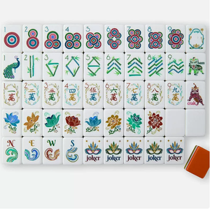 Jeu de Mahjong Américain - Jeu de Mahjong Américain transfrontalier 30mm 160 tuiles en acrylique cristallin gravées et imprimées à l'intérieur - Product Image 5