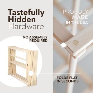 Prezzo di fabbrica in legno pieghevole in piedi appendiabiti <span class=keywords><strong>Airer</strong></span> casa indumento appendiabiti per il cappotto e panno di asciugatura in piccoli spazi - Product Image 4