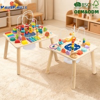 Jeu de pêche en bois multifonctionnel Montessori pour enfants, jouet éducatif sensoriel pour tout-petits, table d'activités 9-en-1 pour enfants