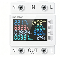 DIN-Schienen-Montage AC Digitaler Multifunktions-Leistungsmesser 170~300V 63A mit Überhitzungs- und Überstromschutz-Funktion