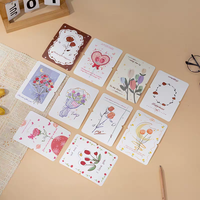 Cartes de vœux personnalisées découpées à la forme, motif floral pop-up – Design aquarelle festonné avec Rose Amour et Bonheur pour mariage et cadeau de Saint-Valentin
