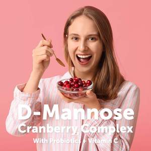 Cápsulas Vegetarianas de D-Manosa OEM con Mezcla de Arándanos y Probióticos, Suplemento Natural para Apoyar la Salud Urinaria y de la Vejiga de la Mujer - Product Image 5