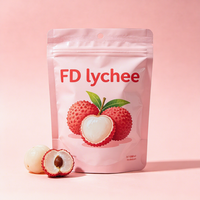 Halal fruitproducten, private label, gevriesdroogde lychee, OEM, gratis ontwerp, aangepaste verpakking, kleine batches, geverifieerde leverancier