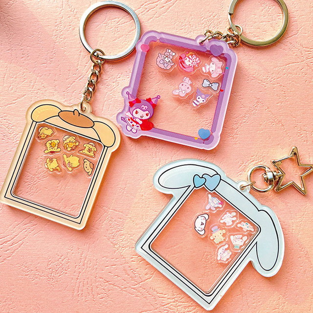 Customized Acrylic Shake Keychain Personalized Cartoon Character Bag Accessory Customizable