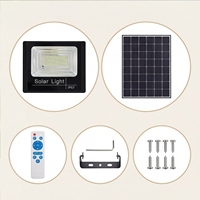 Projecteur LED solaire intelligent à télécommande, résistant aux intempéries, haute efficacité, pour villa, cour et espaces publics