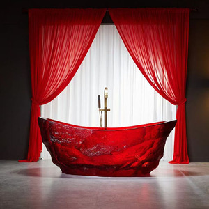 Bañera de Resina Independiente, Color Verde Esmeralda, Moderna y Lujosa, de 1.7m, para Villa o <span class=keywords><strong>Spa</strong></span> - Product Image 4