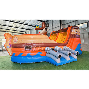 Glissière d'eau gonflable géante pour adulte, bateau de pirate, glissades aquatiques, taille adulte, perle noire, pour fête, location, amusant, - Product Image 4
