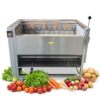 Automatische reinigings- en schilmachine van roestvrij staal voor fruit, groenten en meidoorn, apparatuur voor de verwerking van groenten en fruit