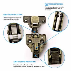 Bisagra para muebles <span class=keywords><strong>de</strong></span> cierre suave ROEASY 0, cubierta completa <span class=keywords><strong>de</strong></span> manivela 3D 8, Media superposición <span class=keywords><strong>de</strong></span> 15 manivela, bisagra para puerta <span class=keywords><strong>de</strong></span> armario con curva grande - Product Image 2