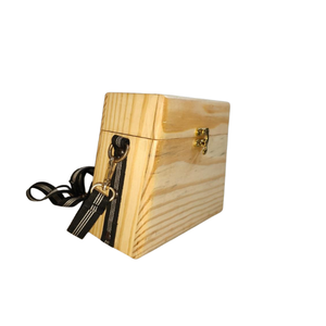 Bolso de Madera Ecológico Hecho a Mano para Mujer, Bolso de Madera Natural Duradero para Compras, Uso Diario y Decoración del Hogar - Product Image 4