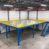 Industrielle Schwerlast-Zwischengeschoss-Regale 2. Etage Lager & Büro Trennwand Abnehmbare Lagerregale