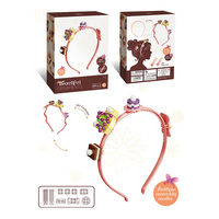 Ensembles de bijoux pour enfants décorations assemblées briques jouets fleurs à dessert bricolage petites particules blocs de construction pour filles bandes de cheveux