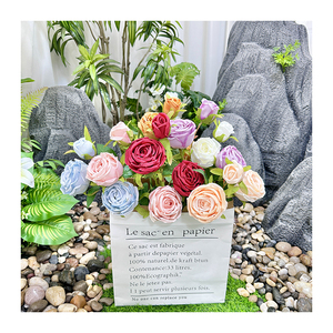 Fleurs Artificielles Décoration Dream Morning 3 têtes Princesse Roses Fleur Artificielle Bon marché Vente en gros - Product Image 2