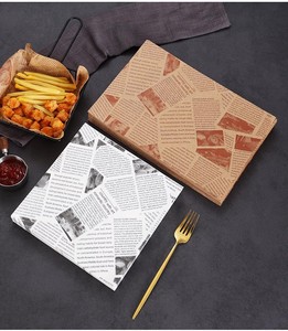 Bán buôn báo in cấp thực phẩm không thấm mỡ giấy sáp cho hot thực phẩm bánh mì kẹp thịt gói - Product Image 6