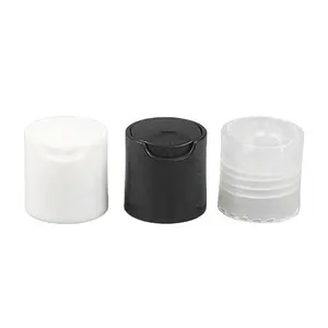 24mm 28mm Smooth Closure Matte Black PP Plastic Press Disc Top Cap Screw Caps Lids For Pet Bottle