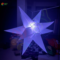 Ballon étoile suspendu gonflable Décoration de scène de fête portable Gonflable avec éclairage LED coloré
