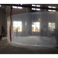 Clôture de piscine en acrylique Lucite CrystalView, directement de l'usine, bords sans joint, découpe sur mesure, épaisseur et dimensions personnalisées, pour extérieur