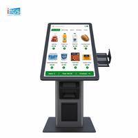 Terminal de point de vente tout-en-un avec écran tactile de 21,5 pouces, kiosque en libre-service, caisse enregistreuse de bureau avec imprimante thermique intégrée