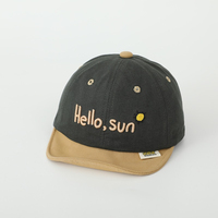 Gorra con Visera Suave y Letras Bordadas, Gorro Casual para Bebés, Primavera y Otoño