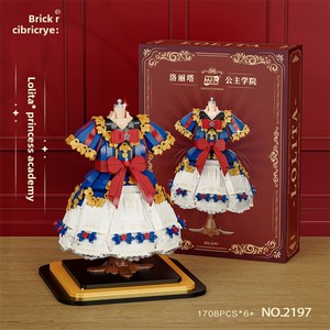 Lolita princesa vestido arco niña rompecabezas montaje Año Nuevo regalo escritorio decoración plástico ladrillo bloques <span class=keywords><strong>de</strong></span> construcción conjunto - Product Image 4