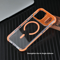 Étui magnétique robuste pour iPhone 17 Pro [Compatible avec la protection magnétique contre les chutes] Coque de téléphone transparente, fine et antichoc
