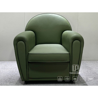Nouvelle Arrivée - Fauteuil de Salon Moderne en Cuir Vert de Designer - Chaise de Bureau, de Maison ou de Salon - Canapé