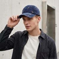 Casquette de baseball personnalisée OEM ODM avec logo, en sergé de coton délavé, broderie chien saucisse, fabricant streetwear, extérieur, faible MOQ, échantillon rapide