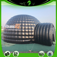 Tente Gonflable Portable en PVC Noir, Château Publicitaire Gonflable avec Grande Capacité, Installation Facile pour Événements Commerciaux