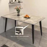 Petite table à manger rectangulaire en ardoise de style nordique, moderne et légère, avec chaises, combinaison multifonctionnelle, meubles de maison