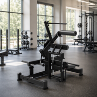Reyk REYK-B03 Appareil d'extension des hanches à double position en acier, inclinable à 45 degrés, avec pile de poids de 75 kg+, pour musculation des épaules