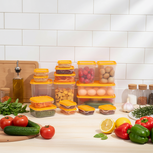 Juego de Cocina de 17 Piezas, Recipientes Duraderos de Plástico para Almacenamiento de Alimentos, Tapas Transparentes, Diseño Apilable, Recipientes Sellados para - Product Image 6