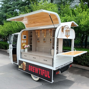 Camion de crème glacée Piaggio motorisé multifonctionnel à 3 roues en acier inoxydable, remorque alimentaire mobile avec une longue durée de vie - Product Image 4