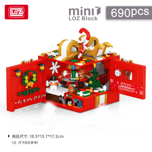 <span class=keywords><strong>LOZ</strong></span> 1937 serie navideña bloques de construcción de micropartículas juguetes MOC ladrillos para niños rompecabezas juguetes decoraciones de escritorio - Product Image 6