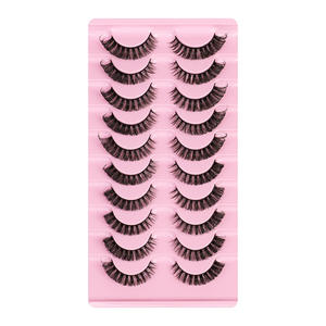 Pestañas Postizas de Mink Sintético, 10 Pares, Descuento por Volumen, Pestañas de Tira Completa para Maquillaje - Product Image 5