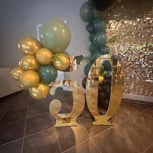 Numéros géants en acrylique miroir or personnalisés pour fête de mariage événement anniversaire grand support de chiffres en acrylique 3d - Product Image 3
