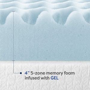 <span class=keywords><strong>Surmatelas</strong></span> en mousse à mémoire de forme pour usage domestique européen de <span class=keywords><strong>4</strong></span> <span class=keywords><strong>cm</strong></span> d'épaisseur avec 5 zones et infusion de gel - Product Image 5