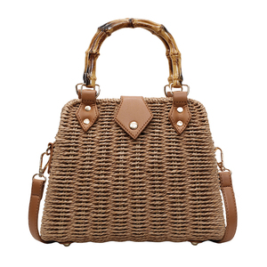 Sacs à <span class=keywords><strong>main</strong></span> <span class=keywords><strong>en</strong></span> paille pour femmes <span class=keywords><strong>sac</strong></span> fourre-tout tissé d'été à la mode panier de paille sacs à <span class=keywords><strong>main</strong></span> <span class=keywords><strong>en</strong></span> <span class=keywords><strong>osier</strong></span> à bandoulière et sacs à <span class=keywords><strong>main</strong></span> avec poignée <span class=keywords><strong>en</strong></span> bambou - Product Image 1