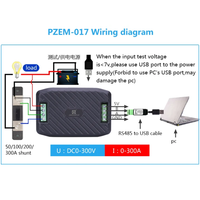 Nouvel appareil de mesure PZEM-017 DC 0-300V Voltmètre Ampèremètre RS485 Modbus Tension Courant Puissance Énergie Wattmètre électrique