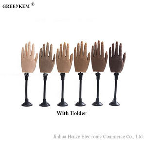 Main réaliste en Silicone, outil d'entraînement pour les <span class=keywords><strong>ongles</strong></span>, réglage du doigt, avec support, main de pratique - Product Image 3