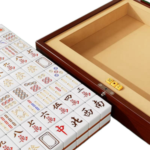 Stile antico DIY lusso <span class=keywords><strong>Mahjong</strong></span> <span class=keywords><strong>Set</strong></span> legno sandalo stile nautico vernice elegante regalo di legno legno artigianale scatola di legno segno da parete - Product Image 2
