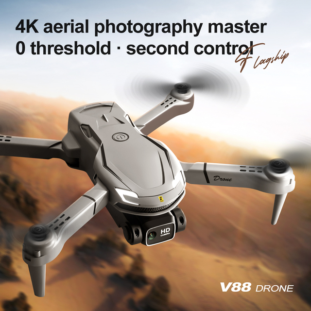 V88 Mini Dual Camera 5G Professional Remote Control Aircraft HD Quadcopter Toy UAV Beginner-Friendly Hovering Foldable App