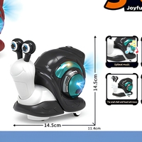 Jouet robot escargot électrique mécanique en plastique avec lumière, musique et rotation cardanique, jouet éducatif pour bébés de 0 à 3 mois