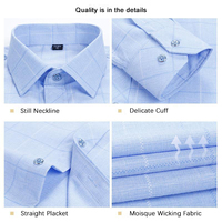 Chemises de Bureau Habillées à Carreaux en Flanelle 100 % Coton à Manches Longues pour Hommes Grande Taille, Personnalisables avec Logo